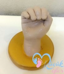 3 boyutlu çocuk el izi heykeli seti
