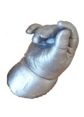 3 boyutlu bebek el izi heykeli seti Gümüş rengi