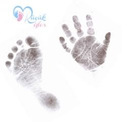 Inkless print beyaz çerçeveli el ve ayak izi alma seti