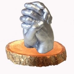 Ahşap stand'lı Sevgiliye Seti Altın rengi