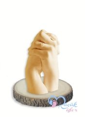 Ahşap stand'lı Sevgiliye Seti Ten rengi