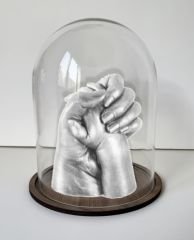 Cam fanuslu Anne-çocuk seti Gümüş rengi