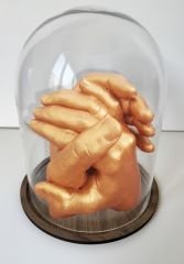 Cam fanuslu Sevgiliye seti Altın rengi